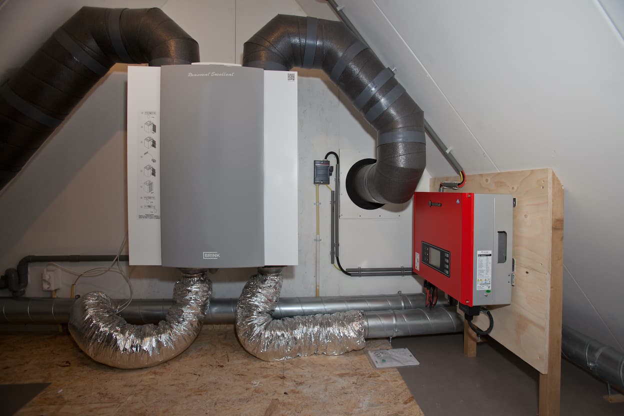 BioBased nieuwbouwwoning installatie